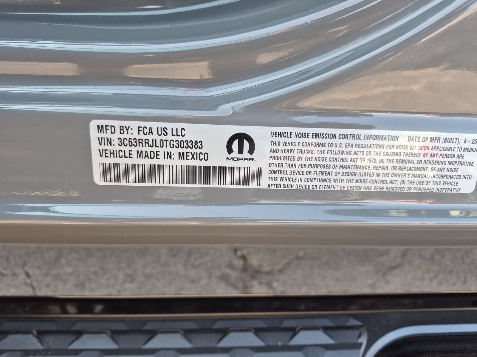 2026 RAM 3500 RAM 3500 LARAMIE CREW CAB 4X4 8' BOX