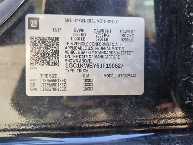 2018 Chevrolet Silverado 2500HD LTZ