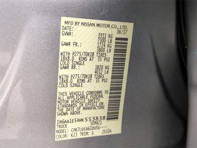 2017 Nissan Titan PRO-4X