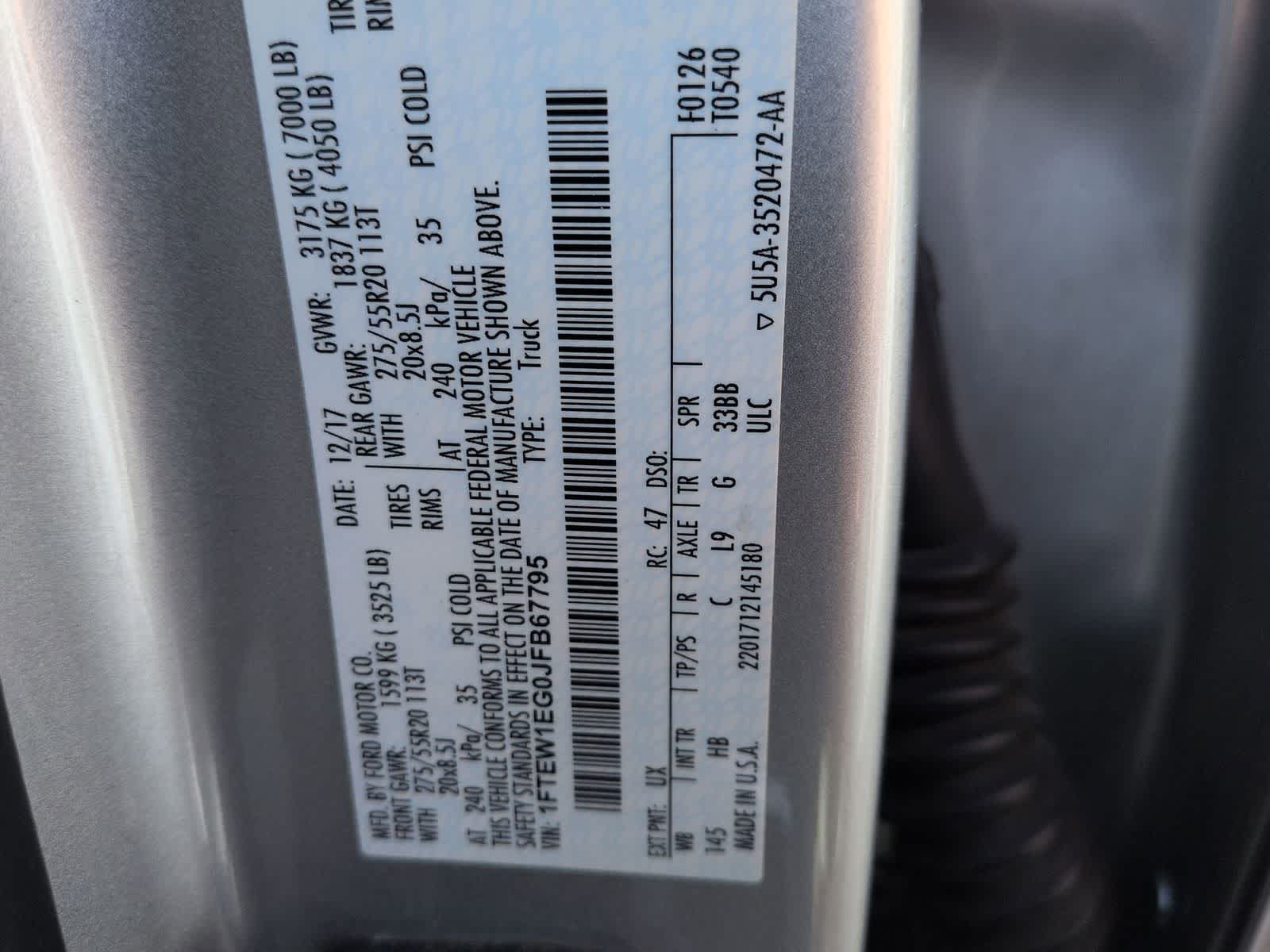 2018 Ford F-150 LARIAT