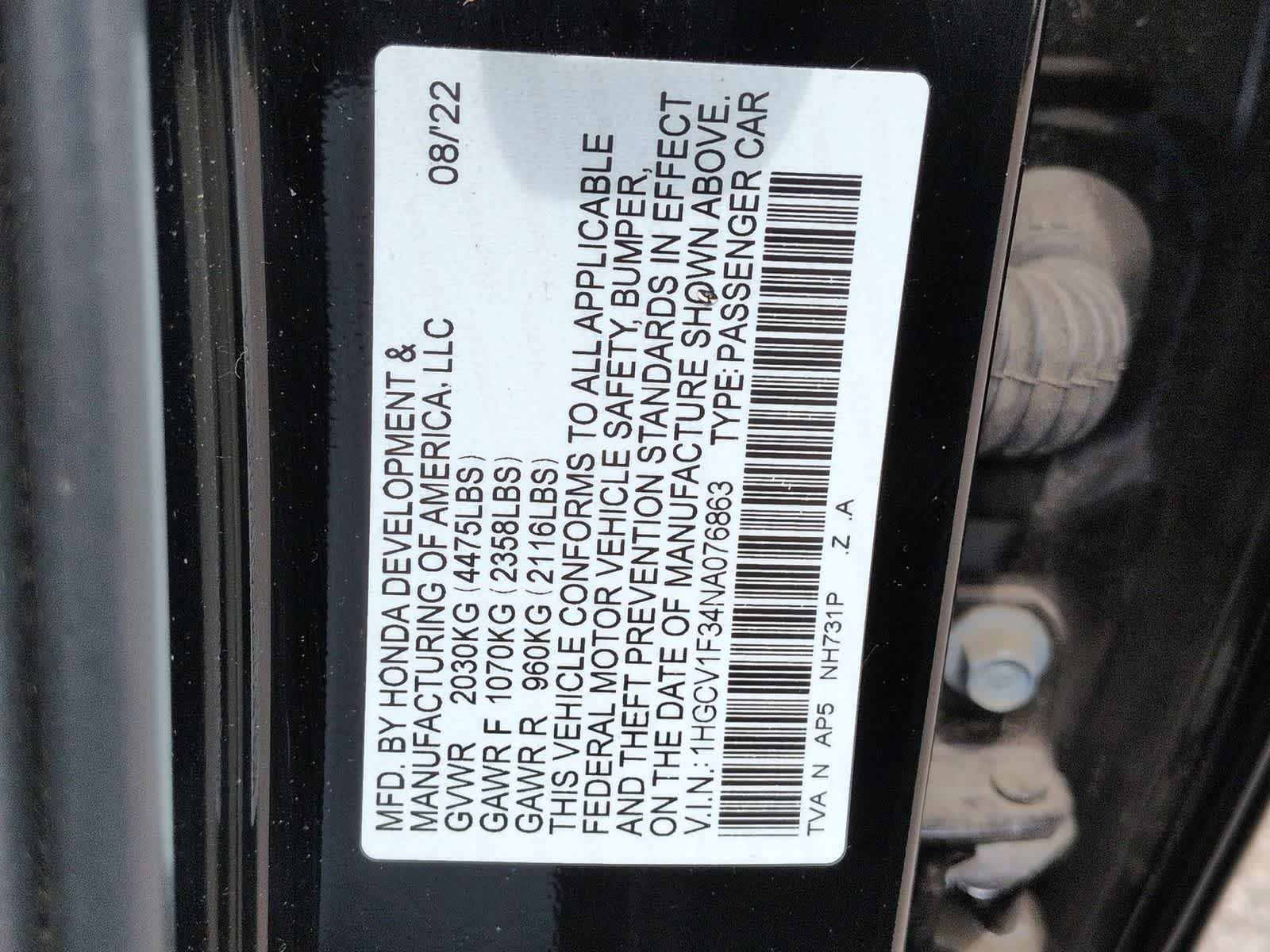 2022 Honda Accord Sport