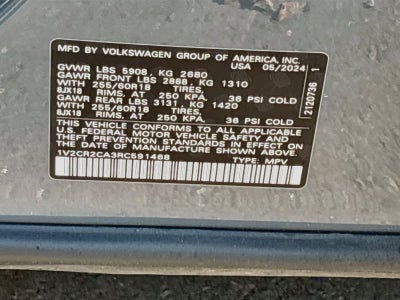 2024 Volkswagen Atlas 2.0T Peak Edition SE w/Technology