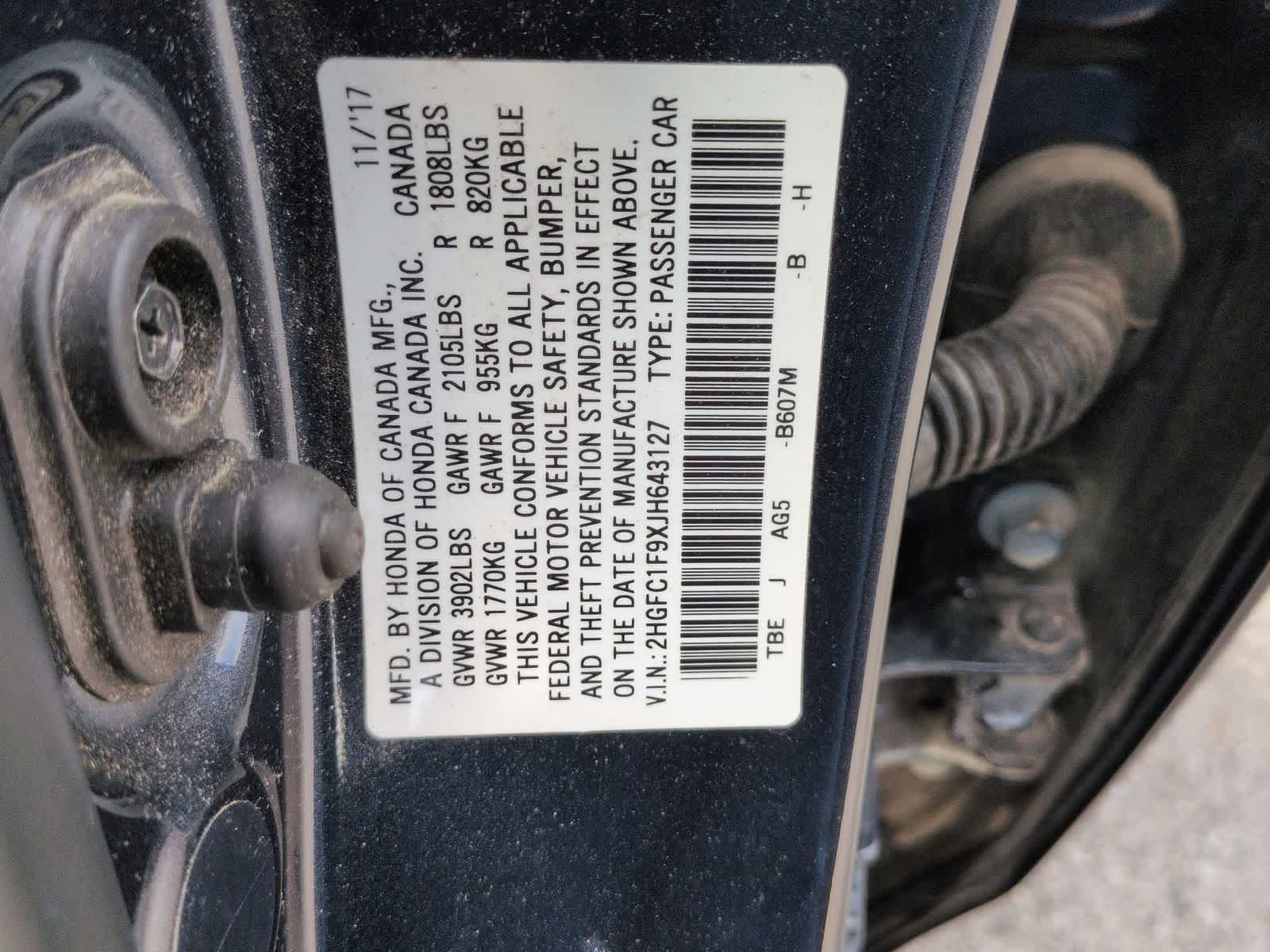 2018 Honda Civic Sedan Touring