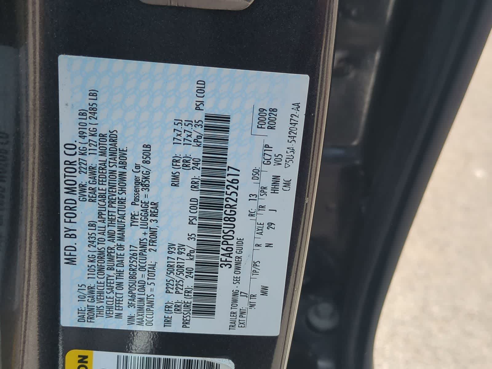 2016 Ford Fusion Energi Titanium