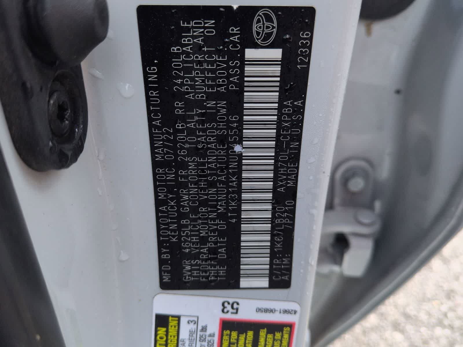 2022 Toyota Camry Hybrid XSE