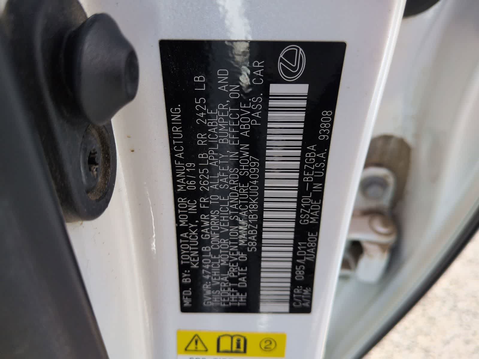 2019 Lexus ES ES 350