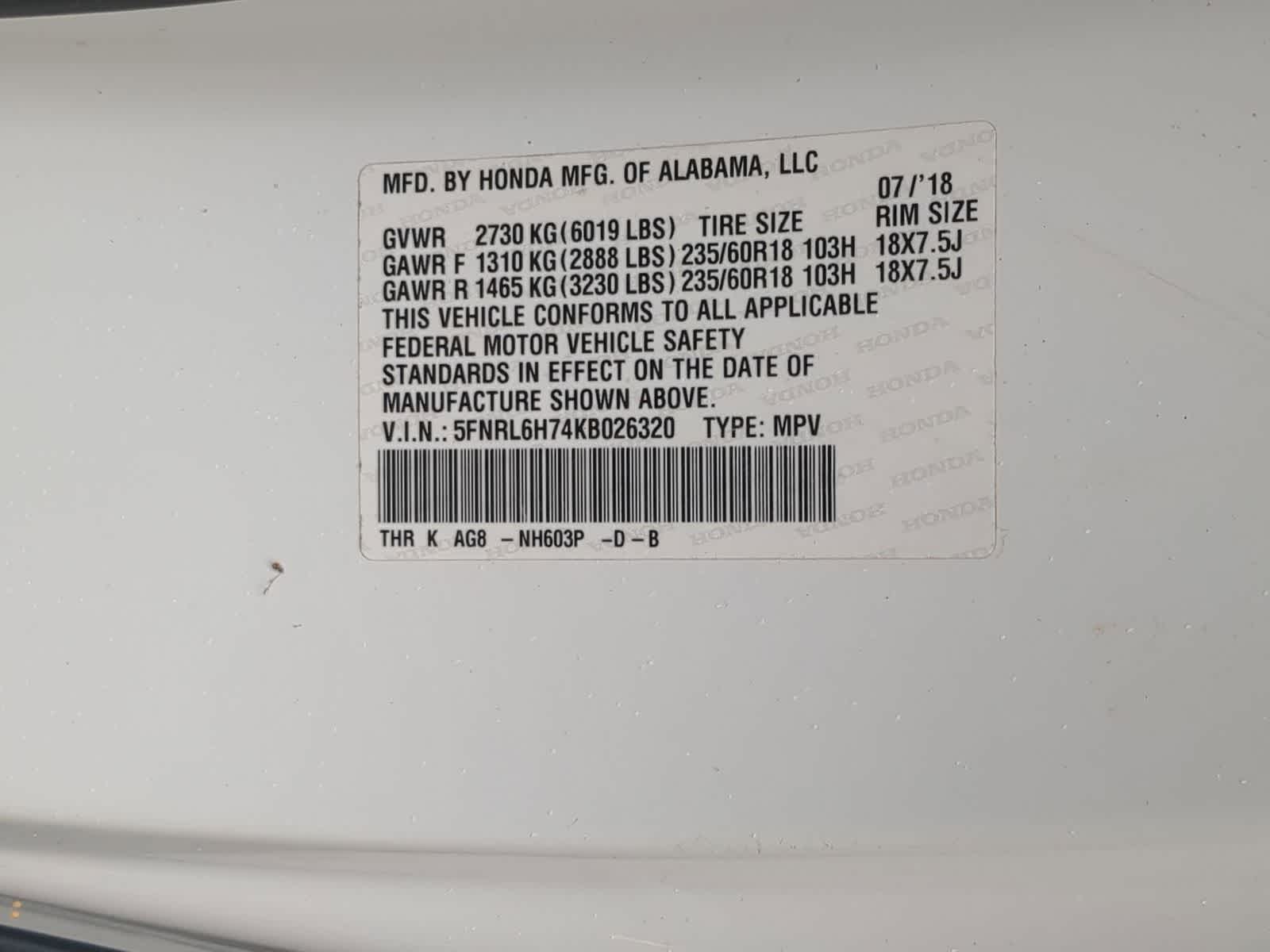 2019 Honda Odyssey EX-L