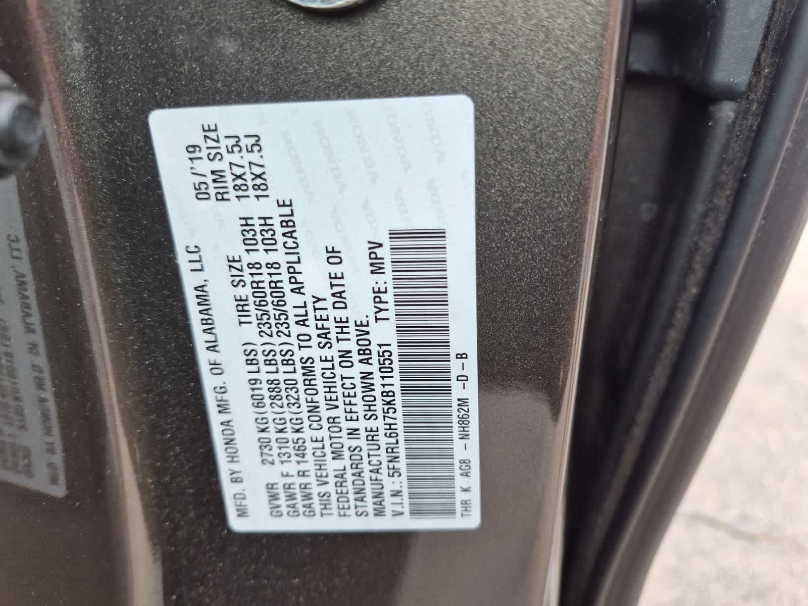 2019 Honda Odyssey EX-L