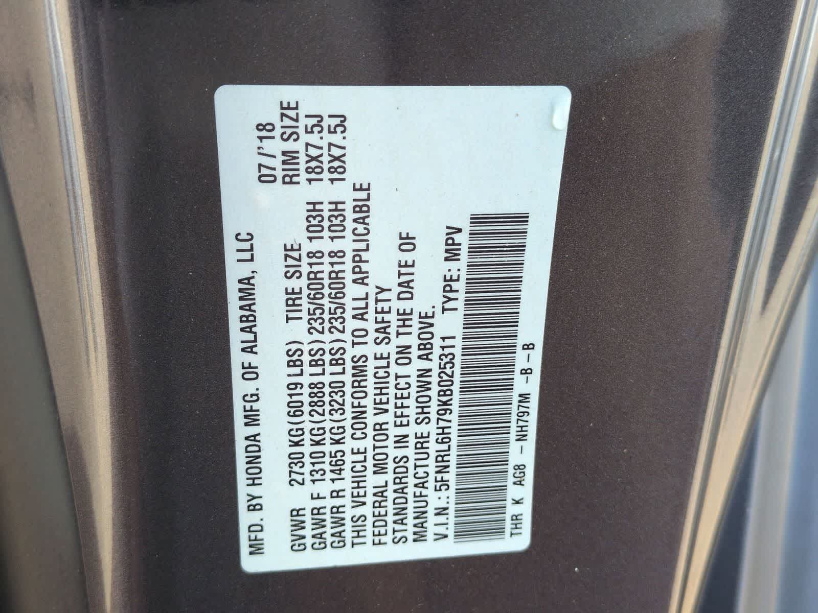 2019 Honda Odyssey EX-L