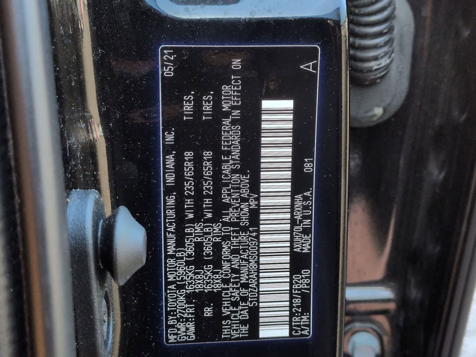 2021 Toyota Highlander Hybrid LE