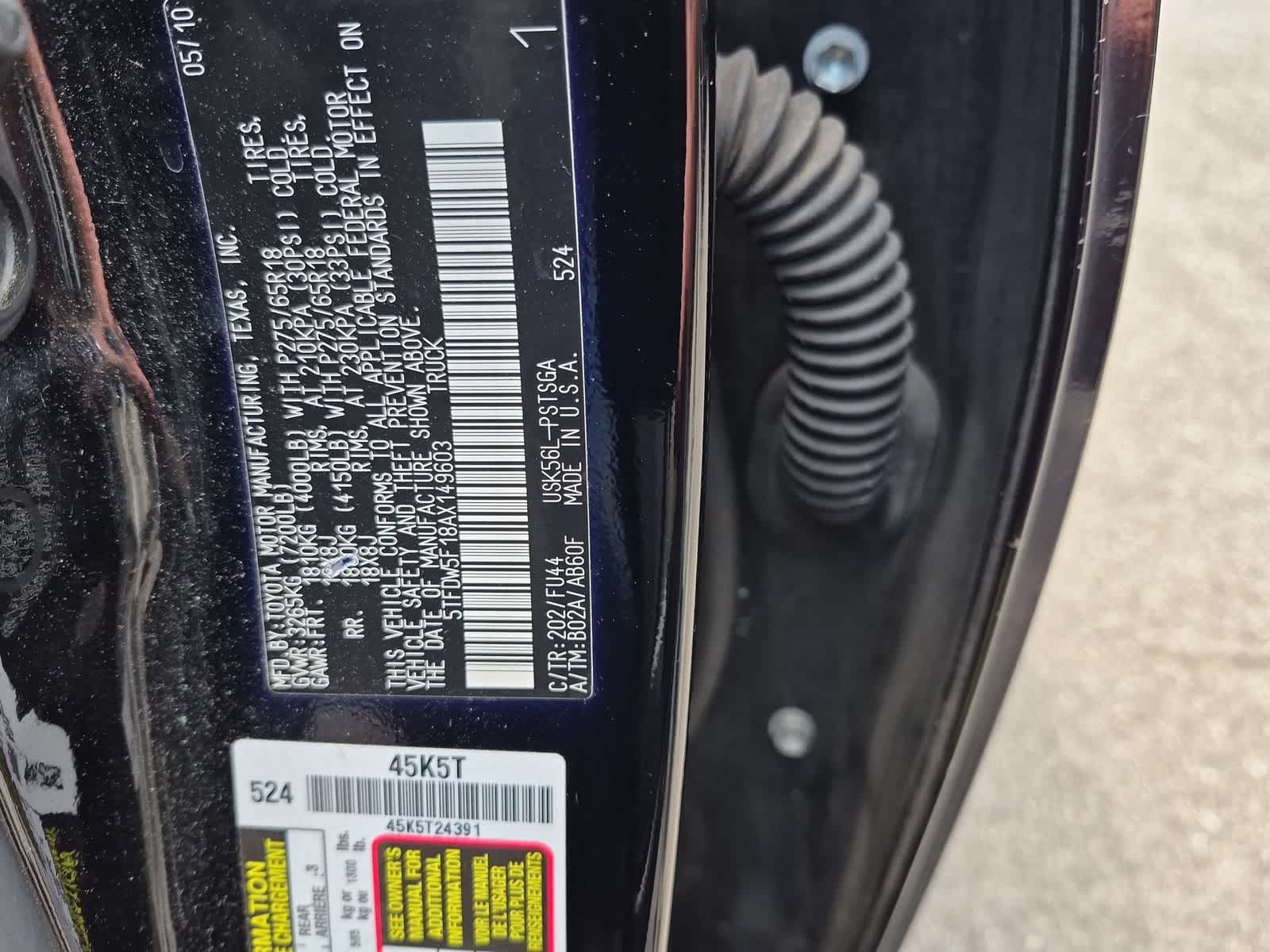 2010 Toyota Tundra Grade 5.7L V8