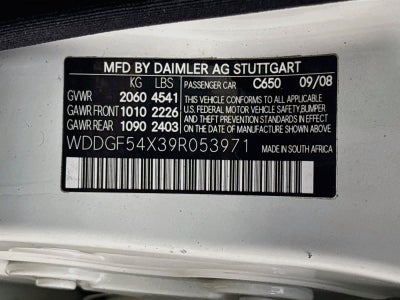 2009 Mercedes-Benz C-Class Sport